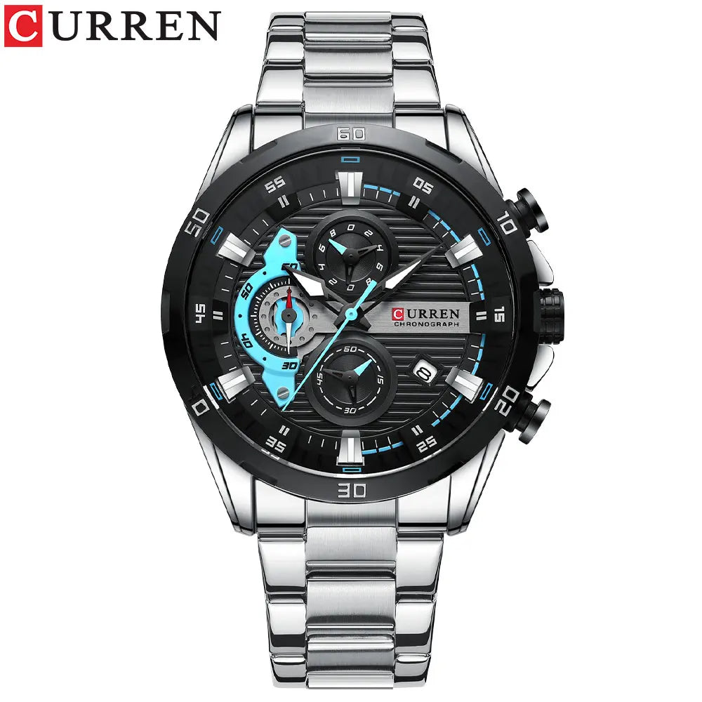 CURREN - montre chronographe de luxe pour hommes.