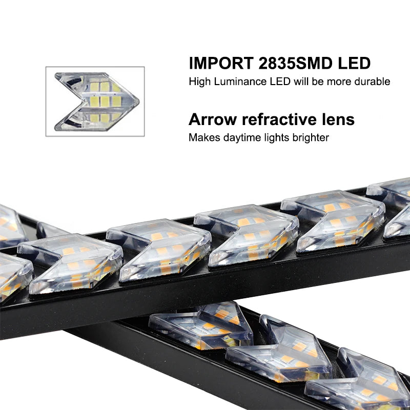 2 pièces de feux de jour à flux séquentiel.