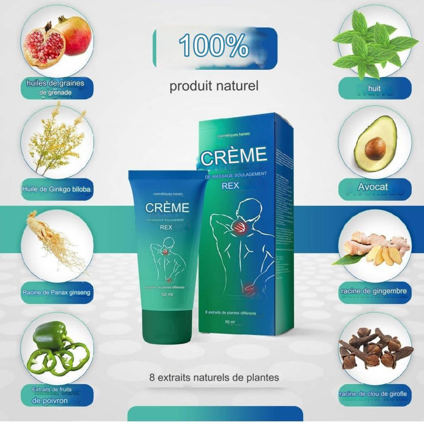 Crème de massage médicale "Rex"