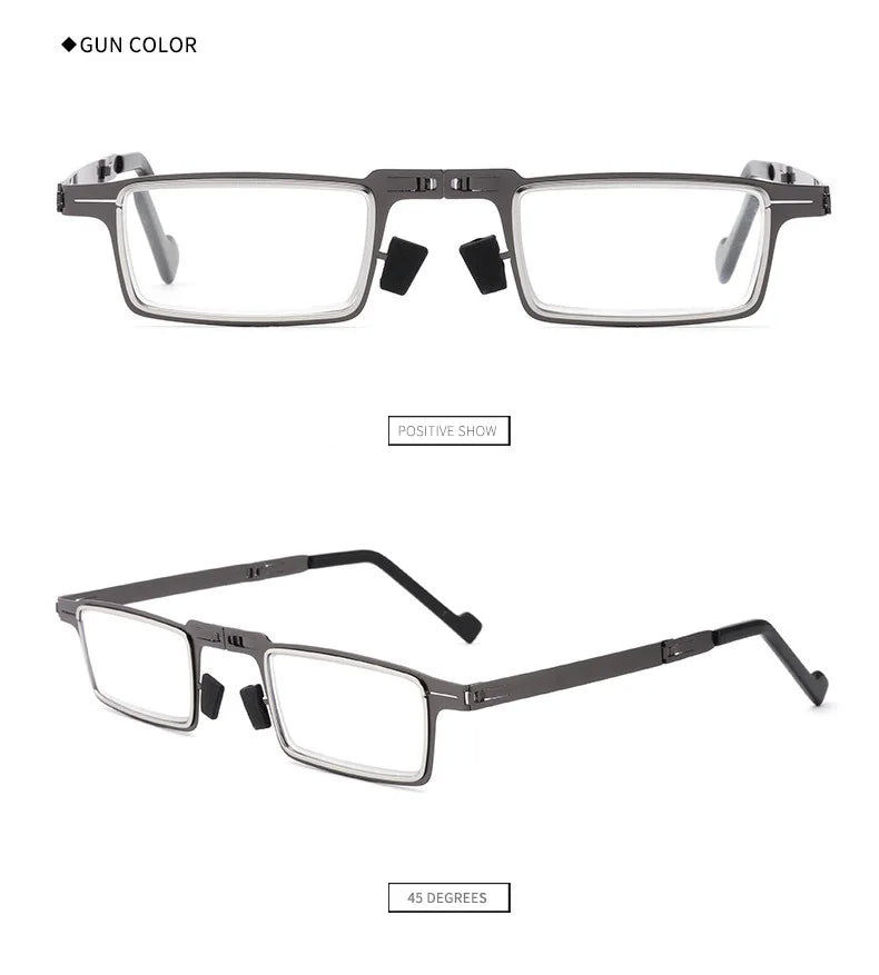 Lunettes pliables en métal.