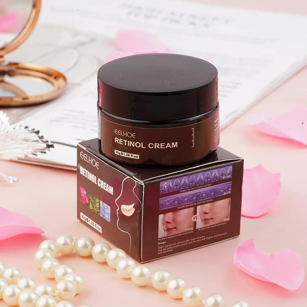 Crème pour le visage anti-rides au rétinol.