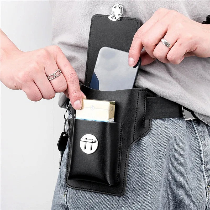 Porte-cartes en cuir pour hommes.