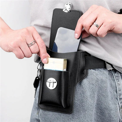 Porte-cartes en cuir pour hommes.