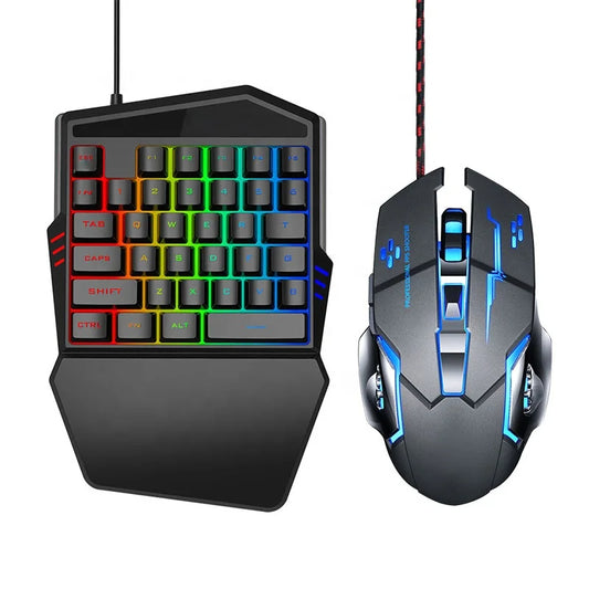 Combo clavier et souris gaming.