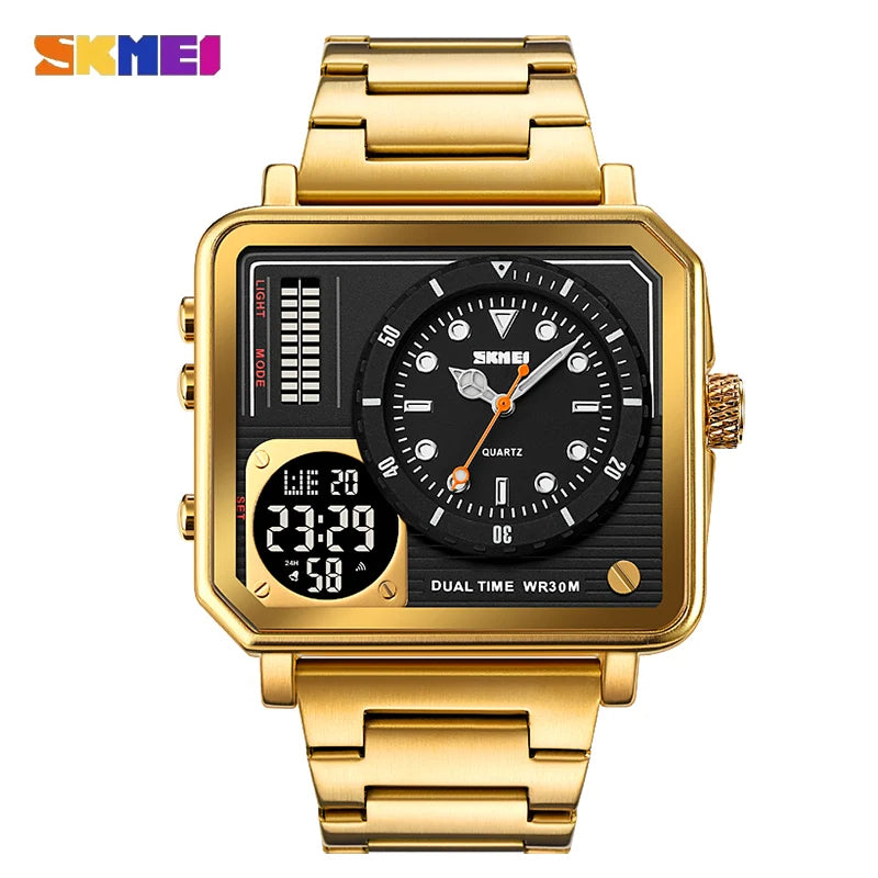 SKMEI-Montre-bracelet analogique numérique pour homme.
