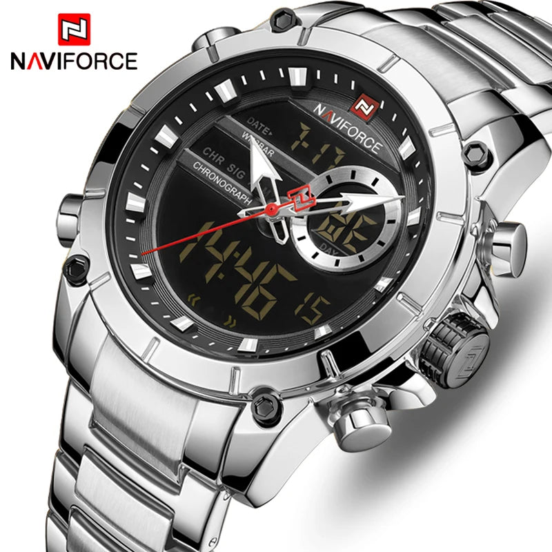 NAVIFORCE; Montre-bracelet chronographe pour homme.