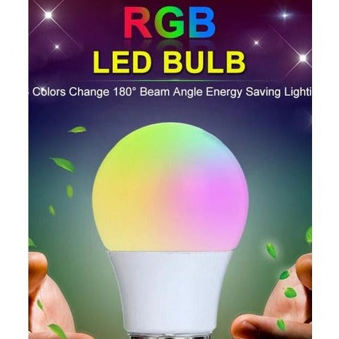 Ampoule colorée E27 RGB LED avec télécommande