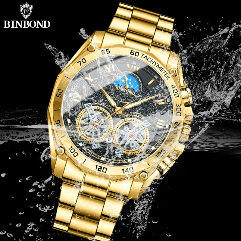 BINBONG - Montre Pour Homme De Qualité Supérieure.