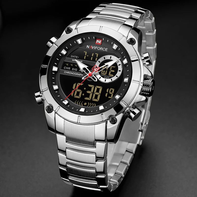 NAVIFORCE; Montre-bracelet chronographe pour homme.