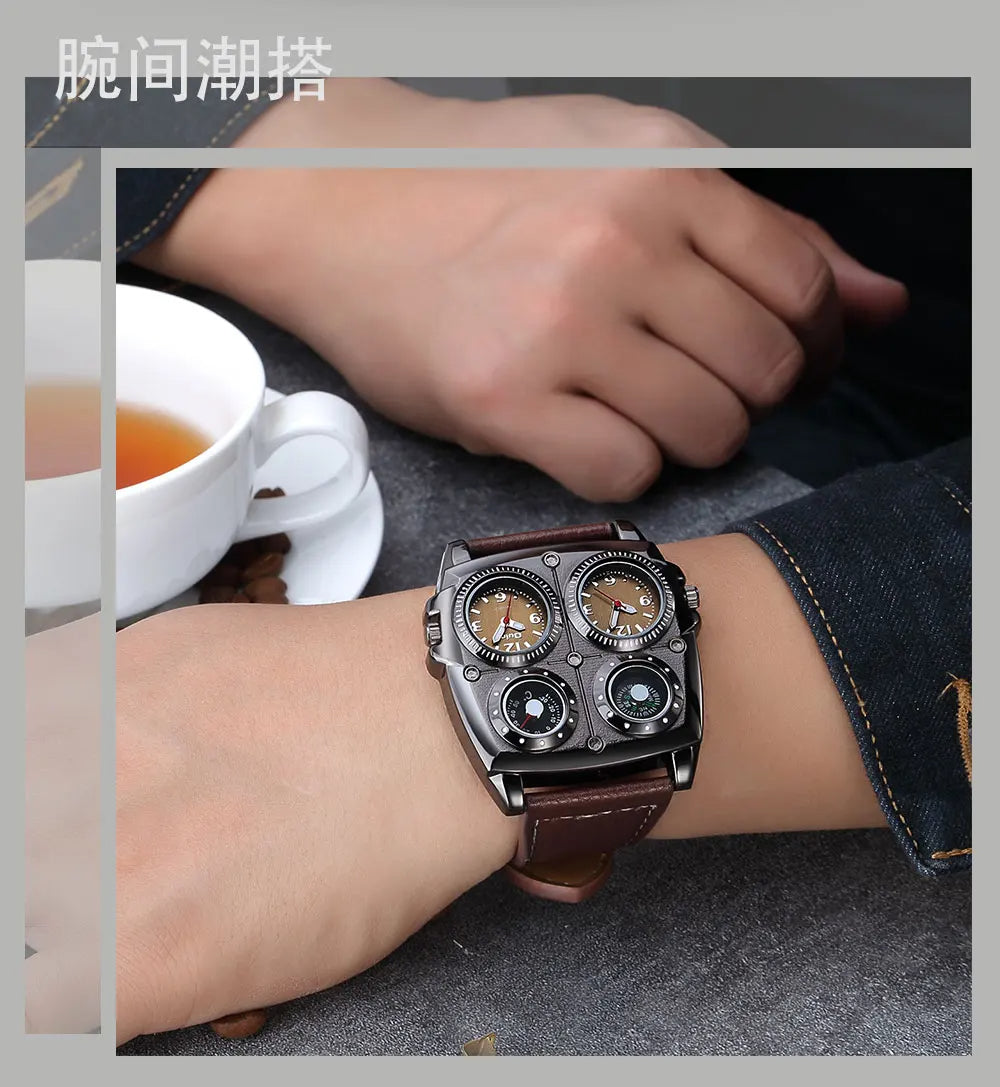 Montre à quartz analogique pour hommes.