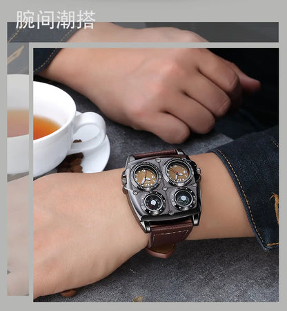 Montre à quartz analogique pour hommes.