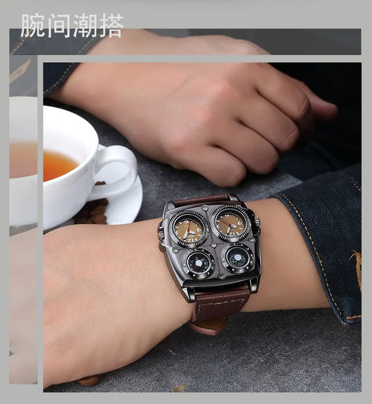 Montre à quartz analogique pour hommes.