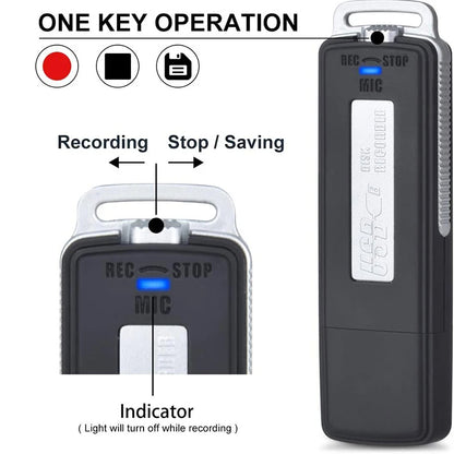 Enregistreur vocal USB de 8 Go.