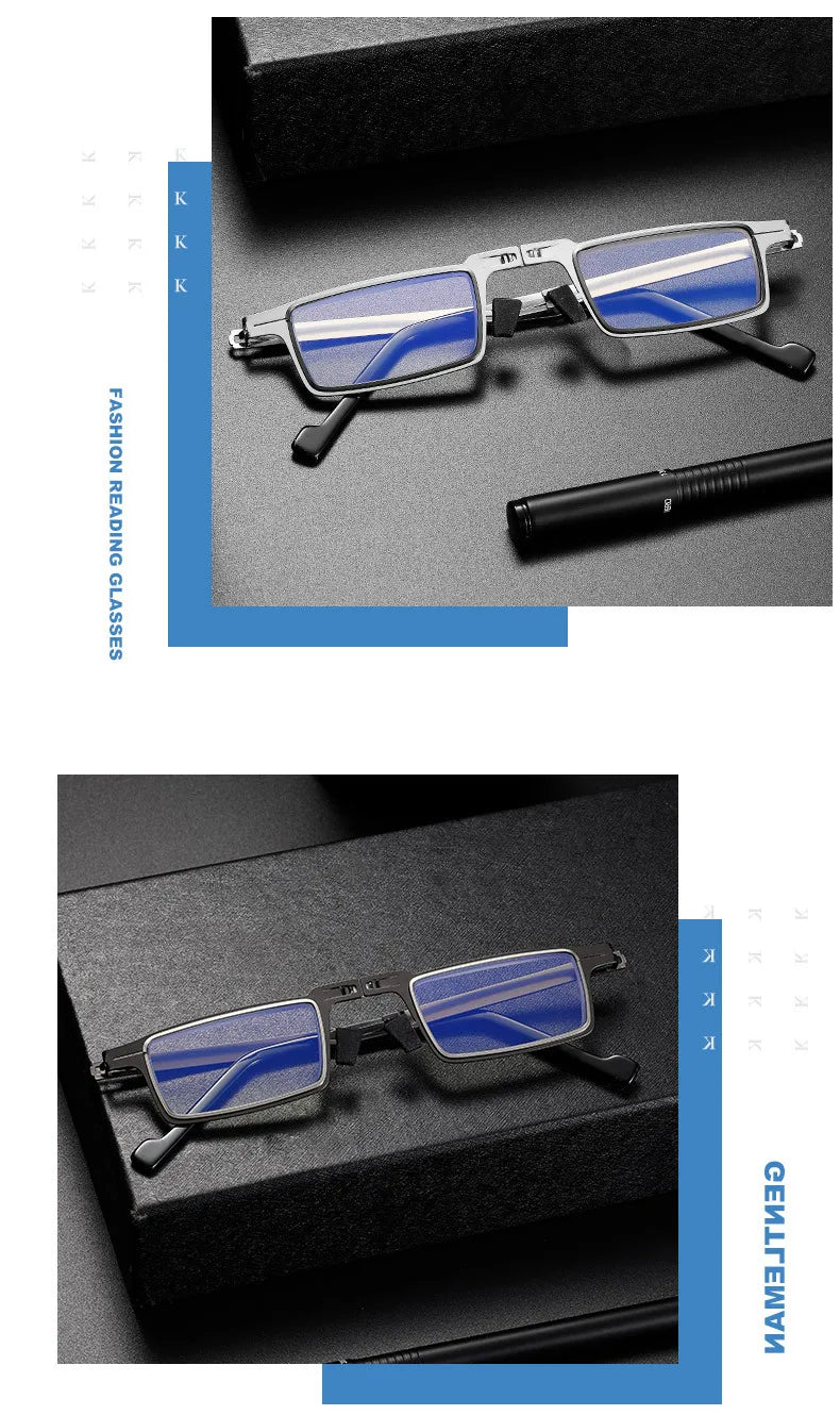 Lunettes pliables en métal.