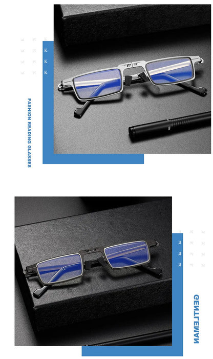 Lunettes pliables en métal.