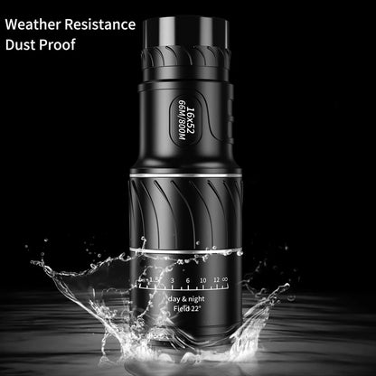 Objectif à zoom optique double focalisation HD 16x52 haute puissance.