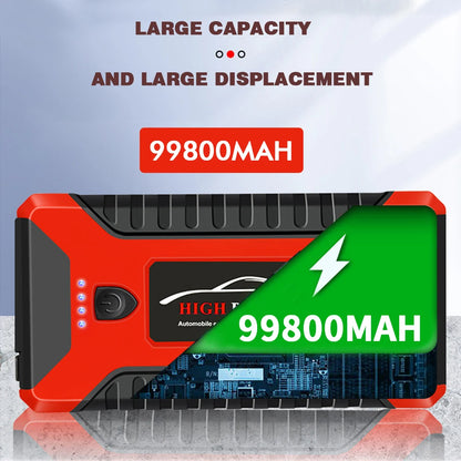 Appareil 4 en 1 ; Démarreur de voiture, batterie externe, pompe à air et lumière LED