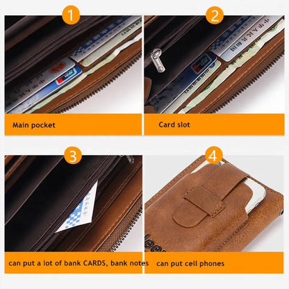 Portefeuille en cuir pour hommes.