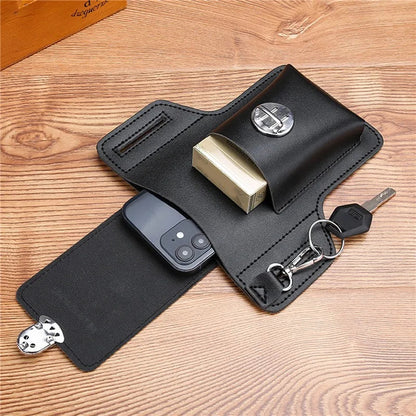 Porte-cartes en cuir pour hommes.