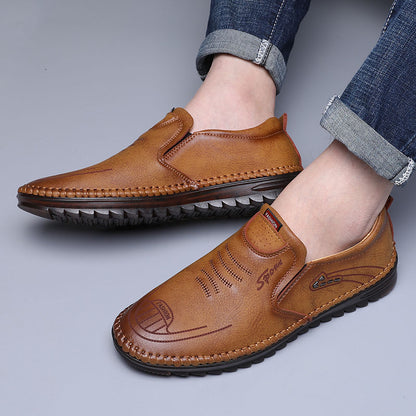Chaussures en cuir antidérapantes pour hommes.