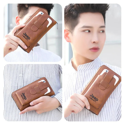 Portefeuille en cuir pour hommes.