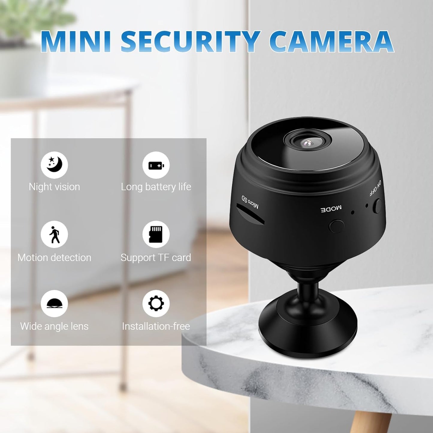 Mini caméra de surveillance WiFi sans fil.