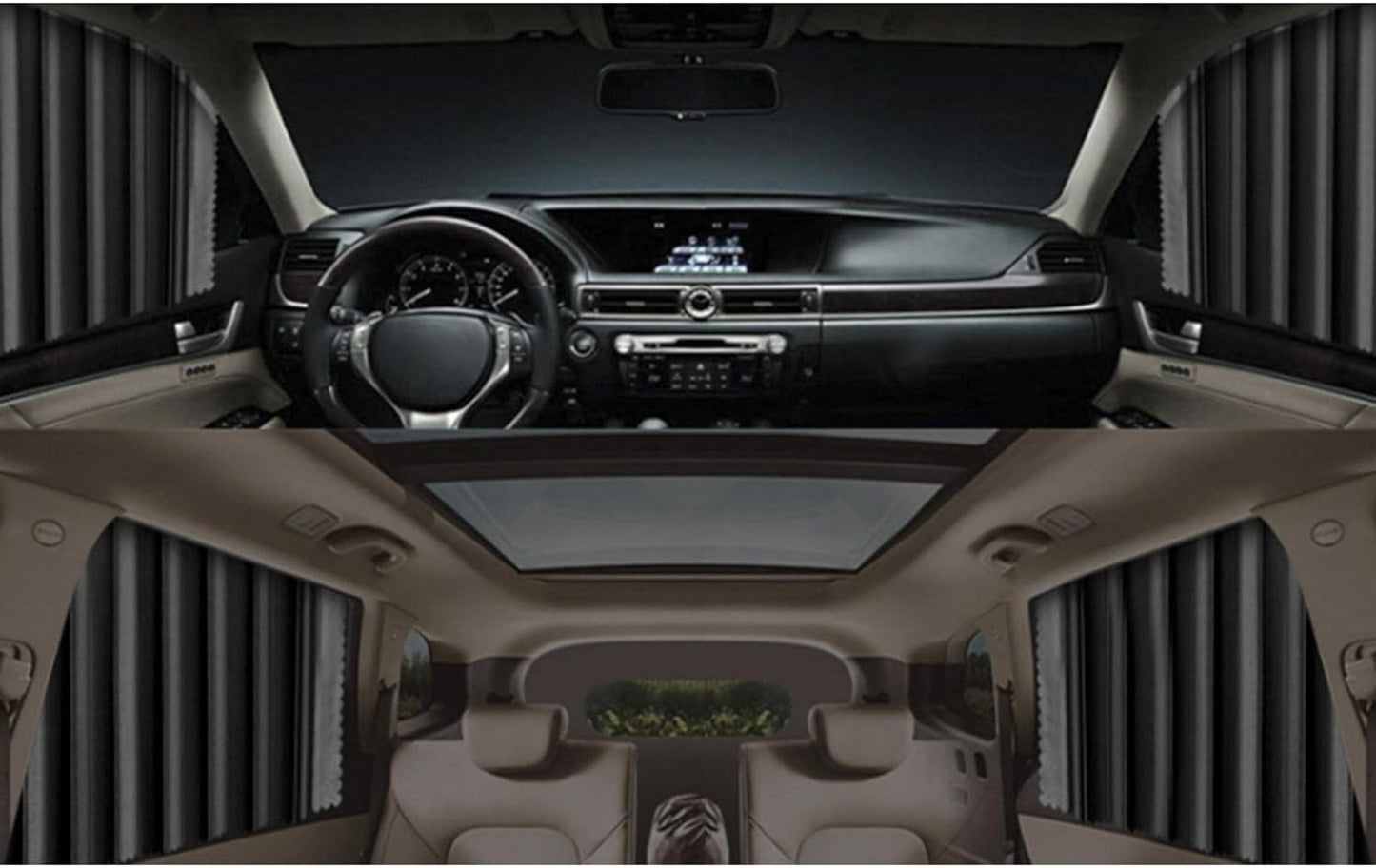 Pare-soleil magnétiques pour voiture.