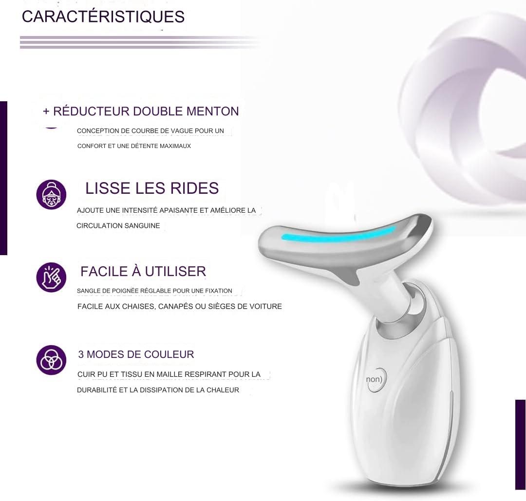 Appareil anti-rides LED pour le cou et le visage.
