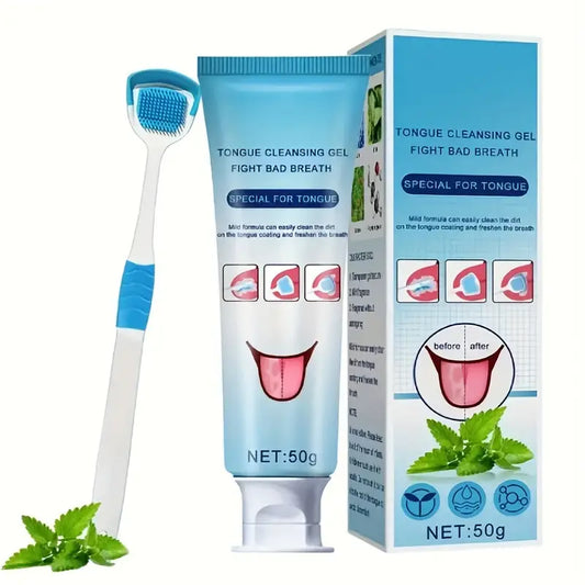 Gel Nettoyant Langue avec Brosse Multifonctionnelle