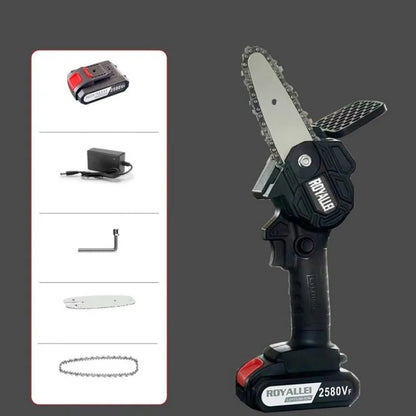 Tronçonneuse à main sans fil.