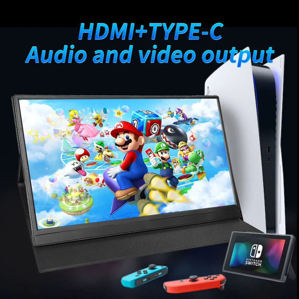 Moniteur portable 15,6 pouces FHD (1920x1080P).