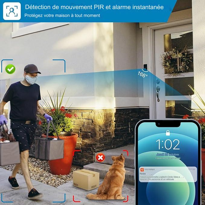 Sonnette WiFi intelligente.