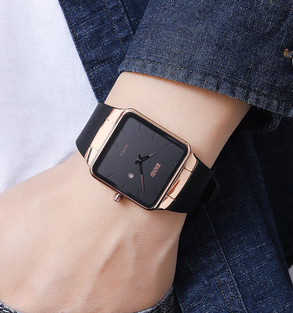 SKMEI Montre simple pour hommes à cadran carré.