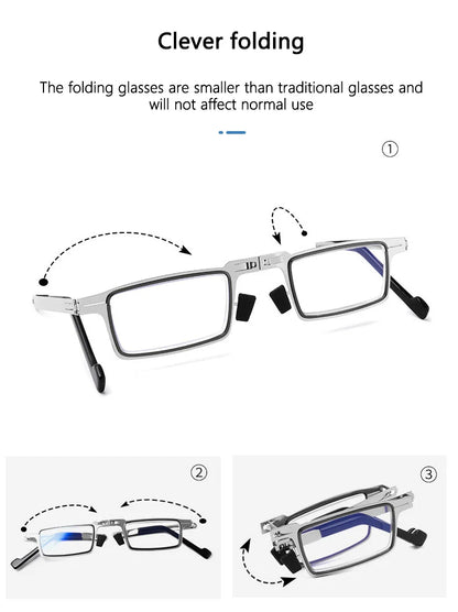 Lunettes pliables en métal.