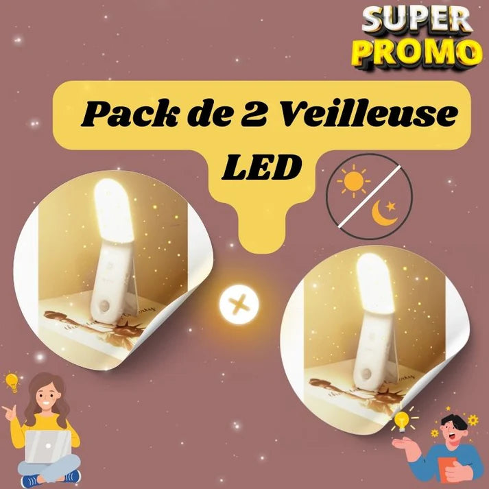 Pack de 2 lampes LED capteur de mouvement.