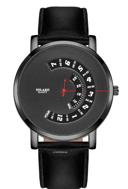 Montre élégante en cuir pour hommes