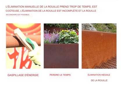 Dissolvant de rouille pour métal.