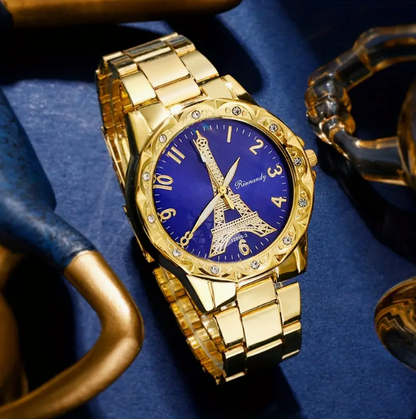 Ensemble Montre et Bijoux Tour Eiffel de Luxe.