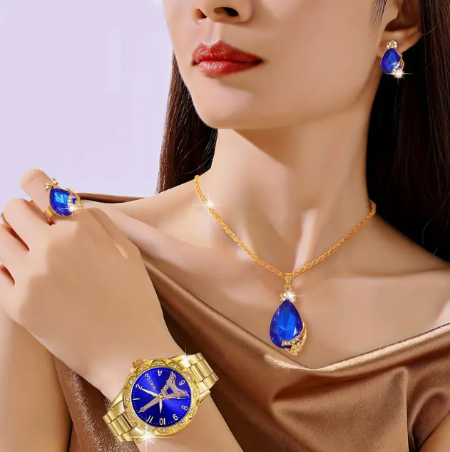 Ensemble Montre et Bijoux Tour Eiffel de Luxe.