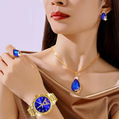 Ensemble Montre et Bijoux Tour Eiffel de Luxe.