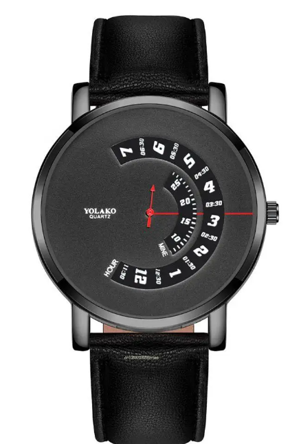 Montre élégante en cuir pour hommes