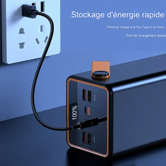 Banque d'alimentation de haute capacité.