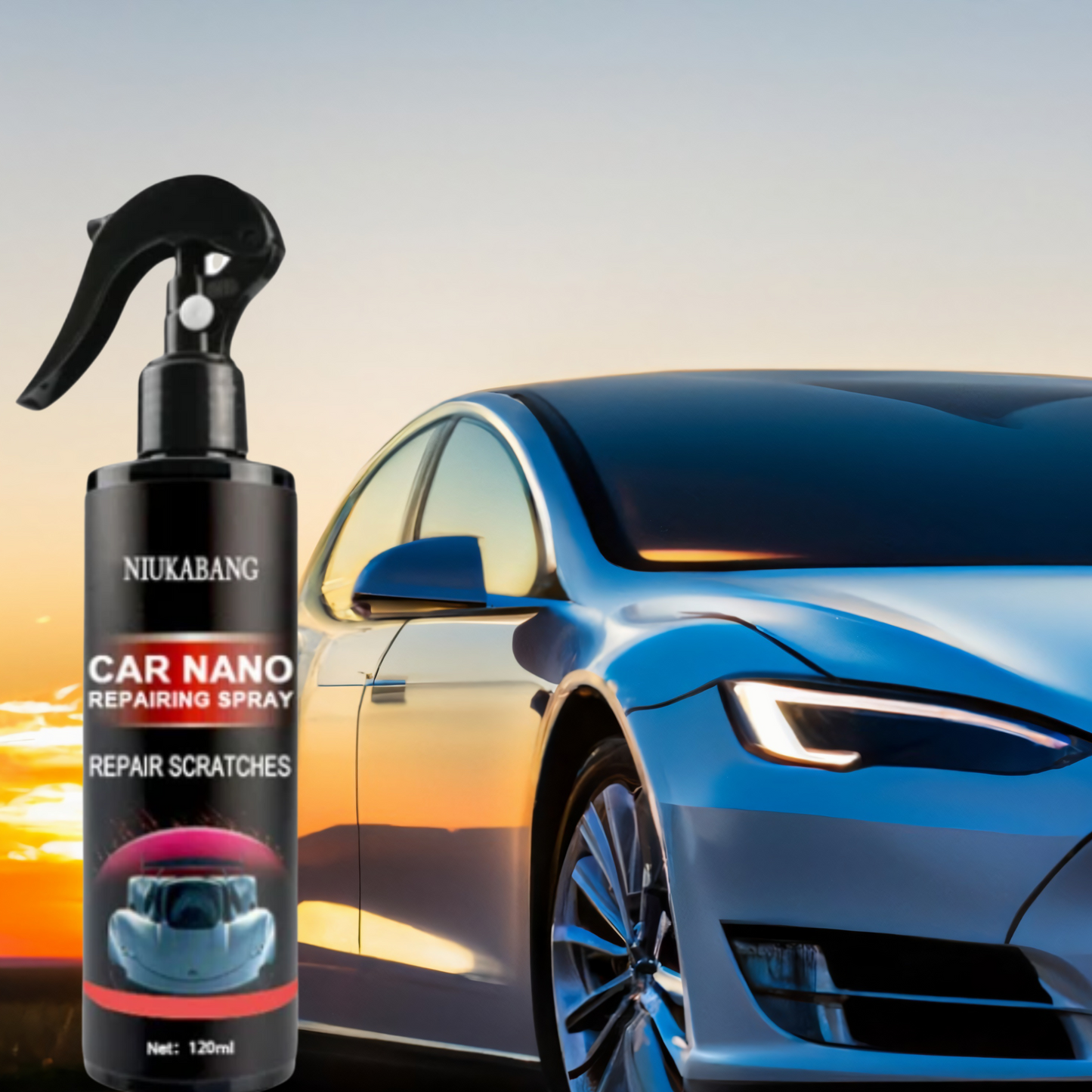 Spray anti-rayures, agent de revêtement brillant