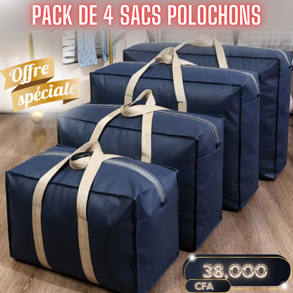 Pack de 4 sacs polochons extra larges.