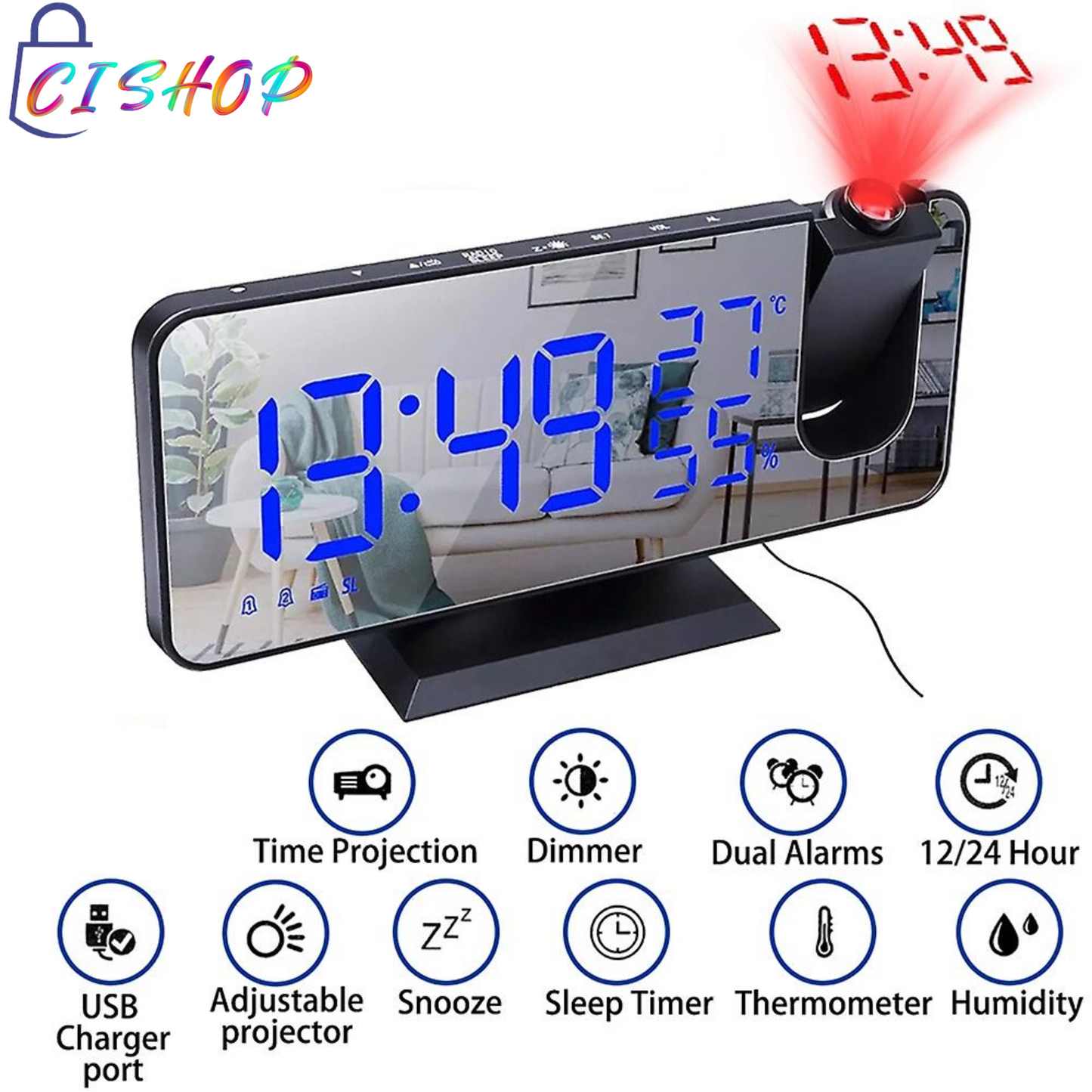 Réveil Numérique Électronique à LED.