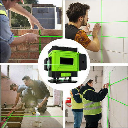 Niveau laser à faisceau vert 3D.