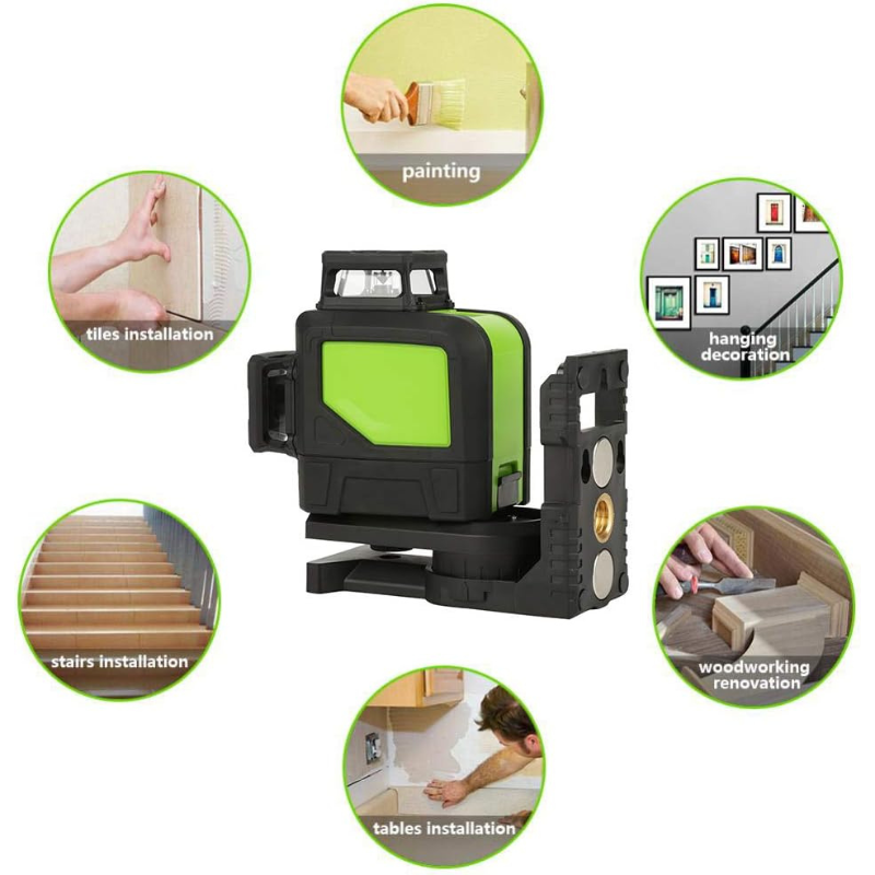 Appareil laser 3D vert pour les travaux de construction.