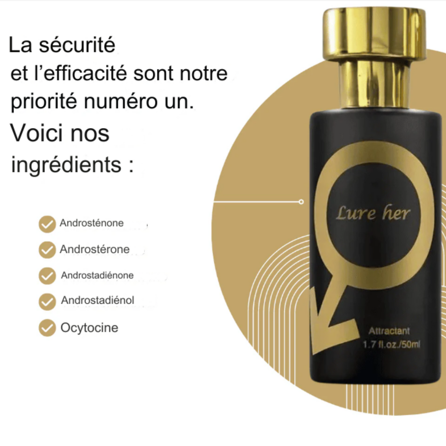 Parfum phéromone pour homme.