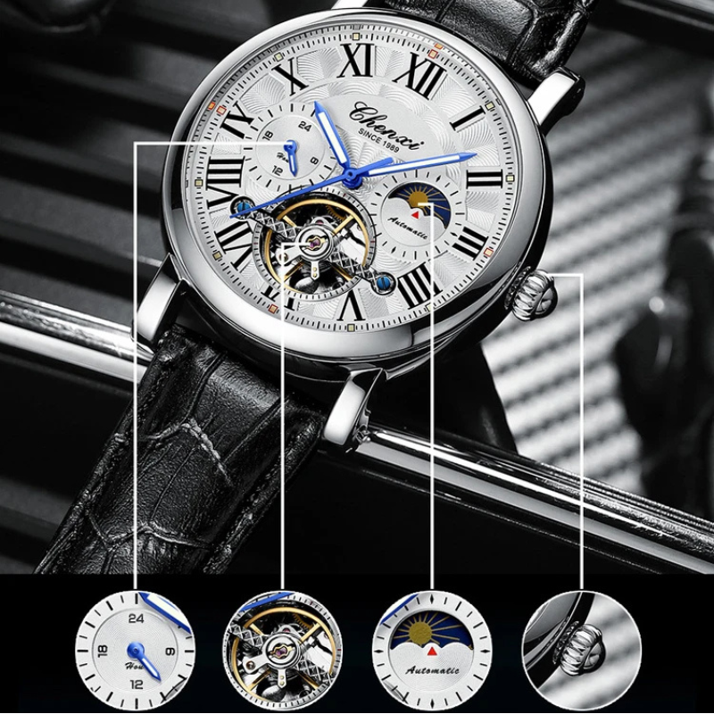 CHENXI-Montre mécanique pour homme.