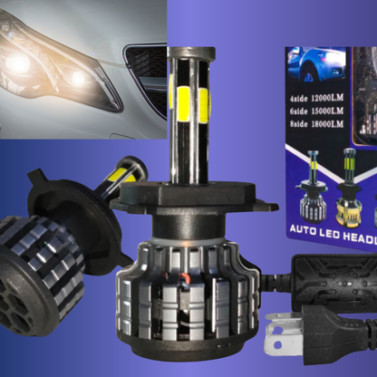 Phares de voiture portée d'éclairage